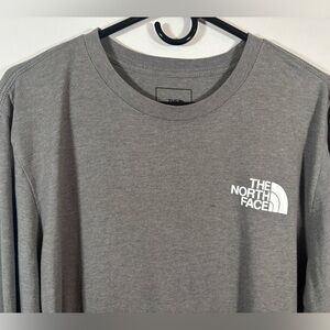 The North Face Long Sleeve Logo Tee Men’s XL Gray Cotton Blend
